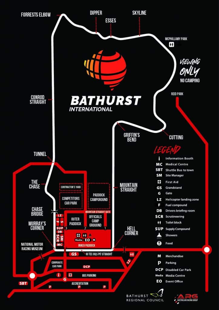 Bathurst 1000 Track Map